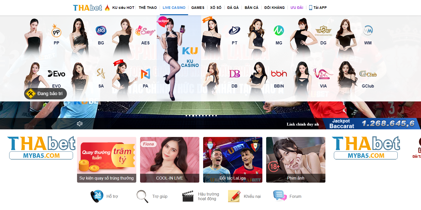 MYBA5 Link Vào Thabet